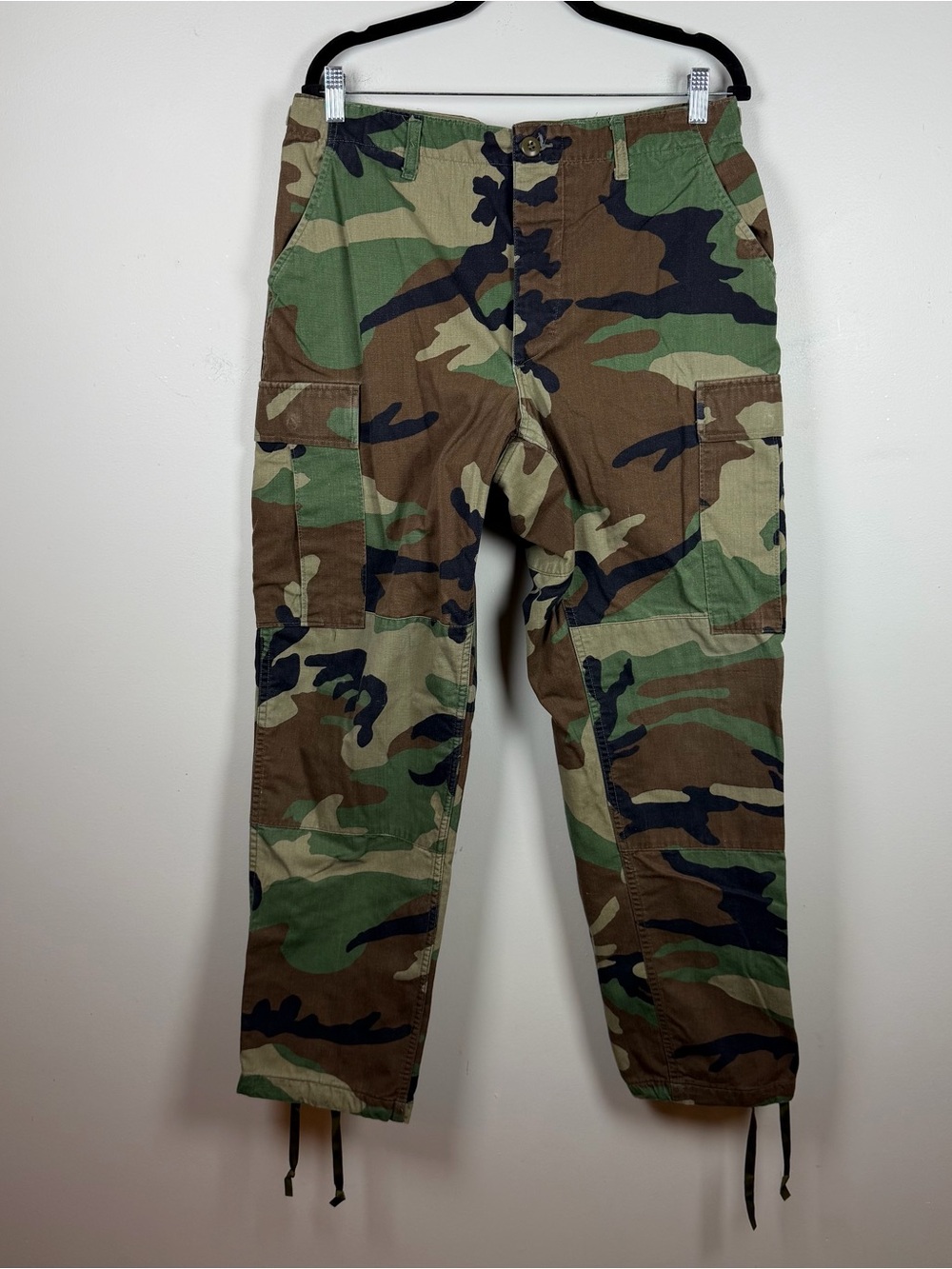 VTG 90s Propper Pants Mens Medium Woodland Camo BDU Combat Cargo Army Military